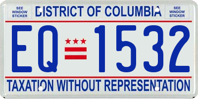 DC license plate EQ1532