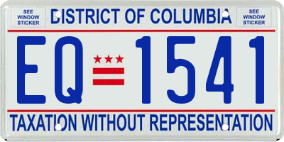 DC license plate EQ1541