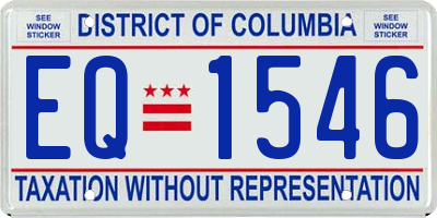 DC license plate EQ1546
