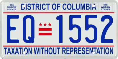 DC license plate EQ1552