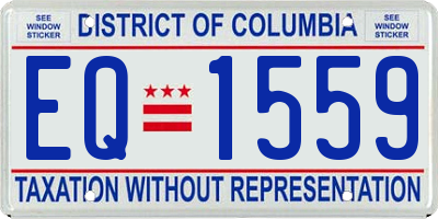 DC license plate EQ1559