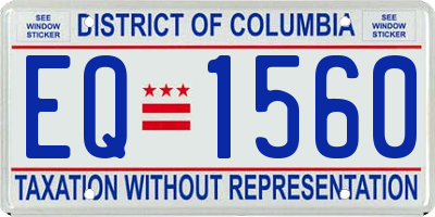 DC license plate EQ1560