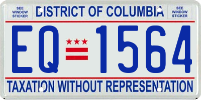 DC license plate EQ1564
