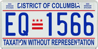 DC license plate EQ1566