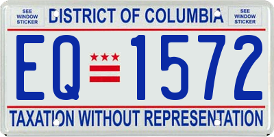 DC license plate EQ1572