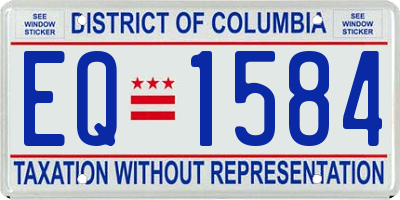 DC license plate EQ1584