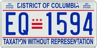 DC license plate EQ1594