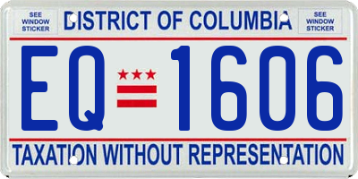 DC license plate EQ1606