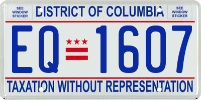 DC license plate EQ1607