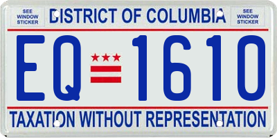 DC license plate EQ1610