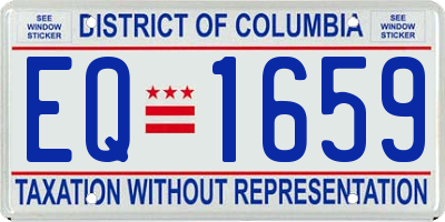 DC license plate EQ1659