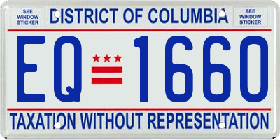 DC license plate EQ1660