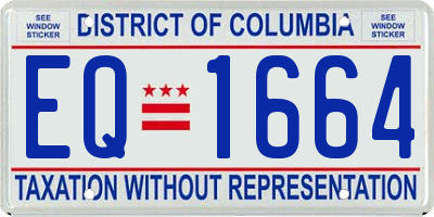 DC license plate EQ1664