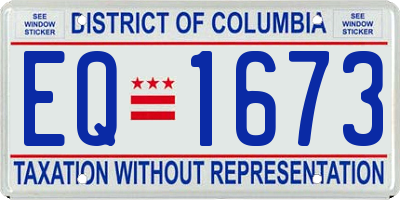 DC license plate EQ1673