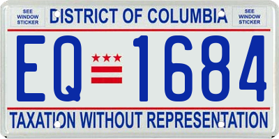 DC license plate EQ1684