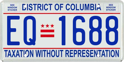 DC license plate EQ1688