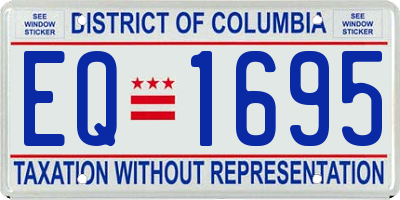 DC license plate EQ1695