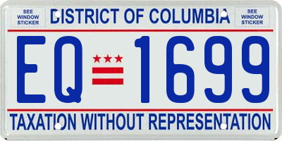 DC license plate EQ1699