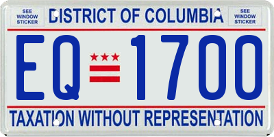 DC license plate EQ1700