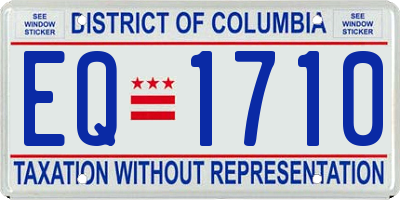 DC license plate EQ1710