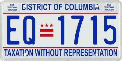 DC license plate EQ1715