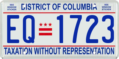 DC license plate EQ1723