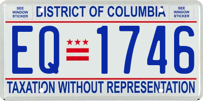 DC license plate EQ1746