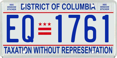 DC license plate EQ1761