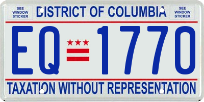 DC license plate EQ1770
