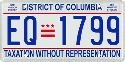 DC license plate EQ1799