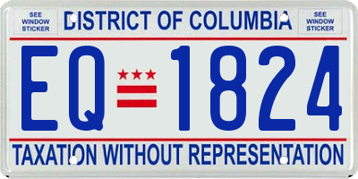 DC license plate EQ1824