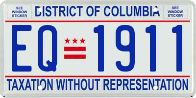 DC license plate EQ1911