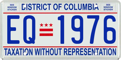 DC license plate EQ1976