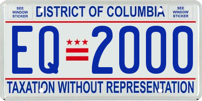 DC license plate EQ2000