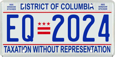 DC license plate EQ2024