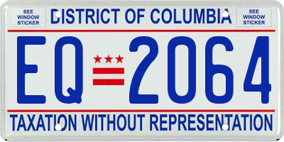 DC license plate EQ2064