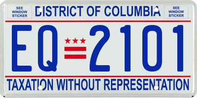 DC license plate EQ2101
