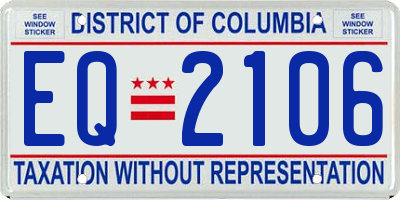 DC license plate EQ2106