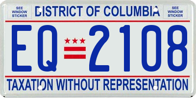 DC license plate EQ2108