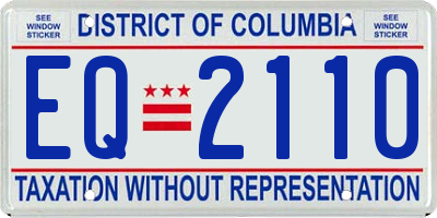 DC license plate EQ2110