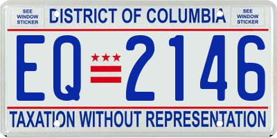 DC license plate EQ2146