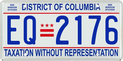 DC license plate EQ2176