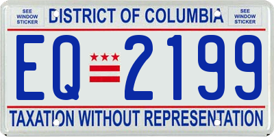 DC license plate EQ2199