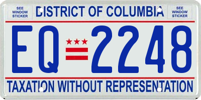 DC license plate EQ2248