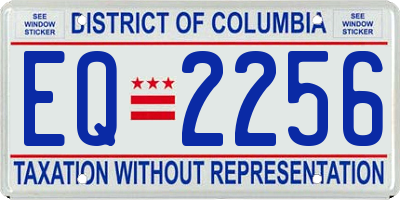 DC license plate EQ2256