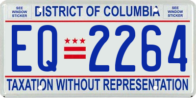 DC license plate EQ2264