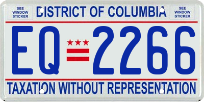 DC license plate EQ2266