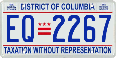 DC license plate EQ2267