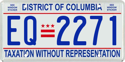 DC license plate EQ2271