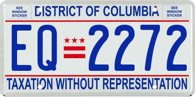 DC license plate EQ2272